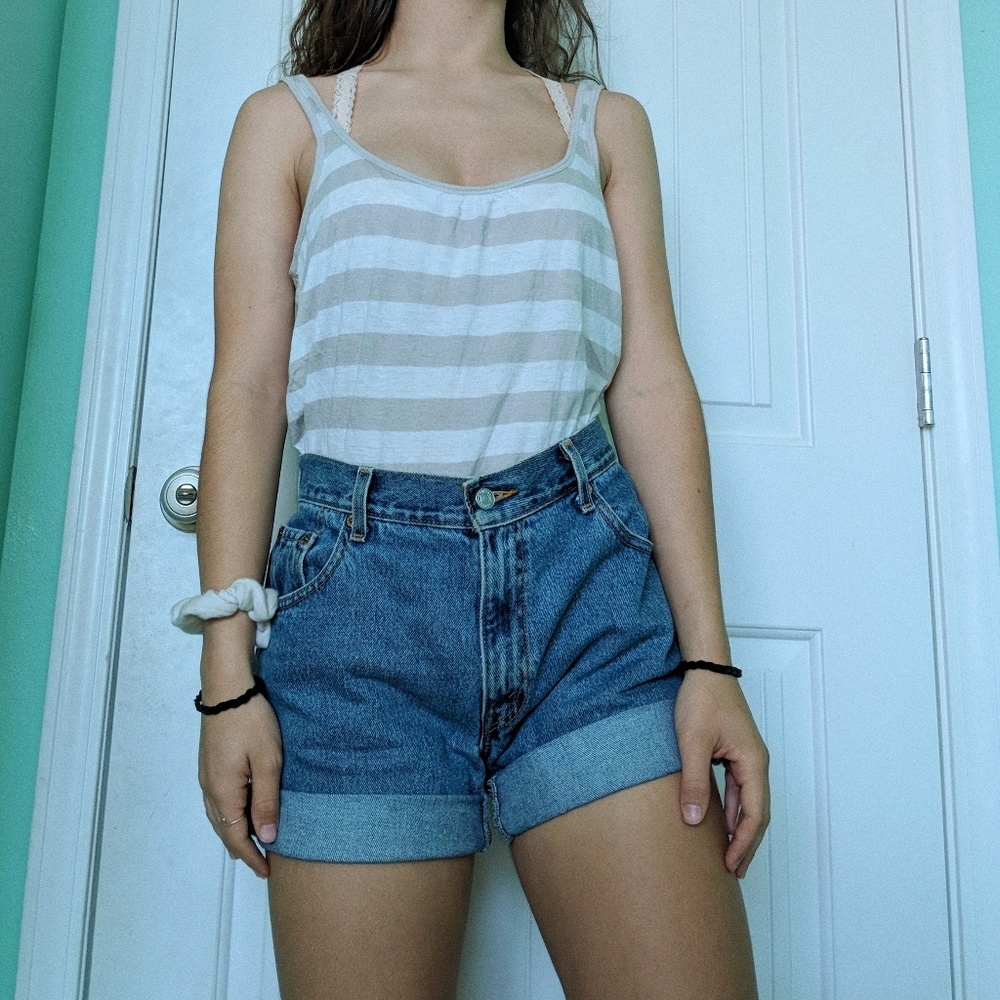 ABERCROMBIE AND FITCH STRIPED TANK TOP